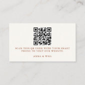 Huwelijkswebsite QR Code Fall Leaves Bruiloft Informatiekaartje (Achterkant)