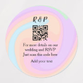 Huwelijkswebsite rsvp q-code Voeg naamtekst toe Labels (Design 2)