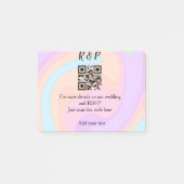 Huwelijkswebsite rsvp q-code Voeg naamtekst toe Post-it® Notes (Voorkant)