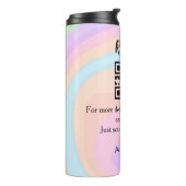 Huwelijkswebsite rsvp q-code Voeg naamtekst toe Thermosbeker (Gedraaid links)