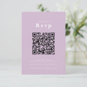 Huwelijkswebsite | RSVP QR-code foto lilic (Staand voorkant)