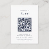 Huwelijkswebsite | RSVP QR Code Foto marine tekst Informatiekaartje (Voorkant)