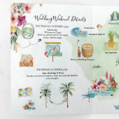 huwelijksweekend | Oahu, Hawaii drievoudige uitnod Drieluik Uitnodiging (Binnenzijde eerst)