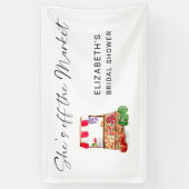 Huwelijkswelcome-script voor 'Ze is van de markt' Spandoek (Verticaal)