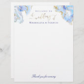 huwelijkswelkomstvogel met briefhoofd (Voorkant / Achterkant)