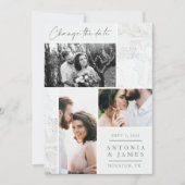 huwelijkswijziging van marmer save the date (Voorkant)