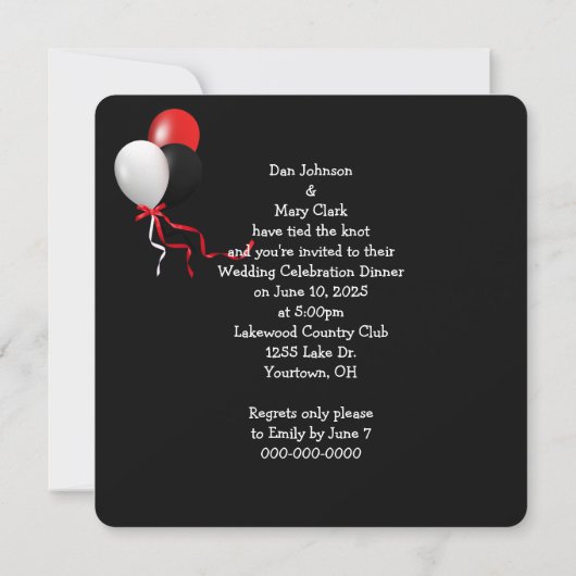 huwelijkswoordpuzzel uitnodigen kaart (Achterkant)