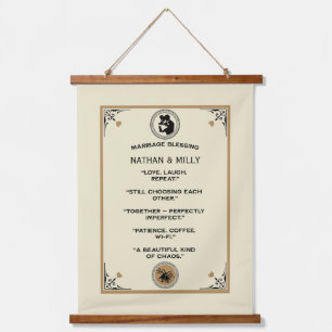 Huwelijkszegen Geschenk Hangend Wandkleed