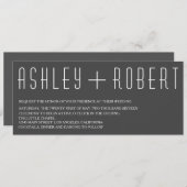 Huxley Modern Faire-part de mariage (Devant / Derrière)