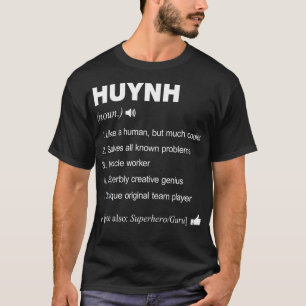 Huynh Name Definition Retro Family Funny T-shirt