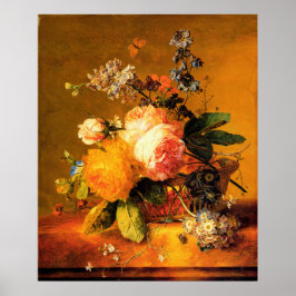 Huysum Floral still Life Poster