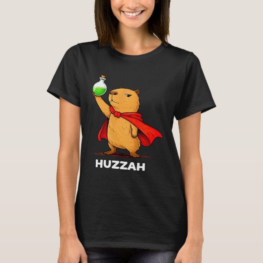 Huzzah capibara alchemist grappige drank meme nieu t-shirt (Voorkant)