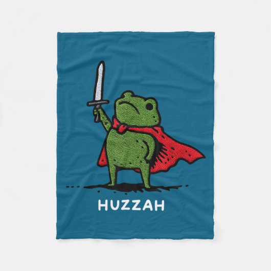 Huzzah Frog Knight Funny Sword Meme Quote  Fleece Deken (Voorkant)