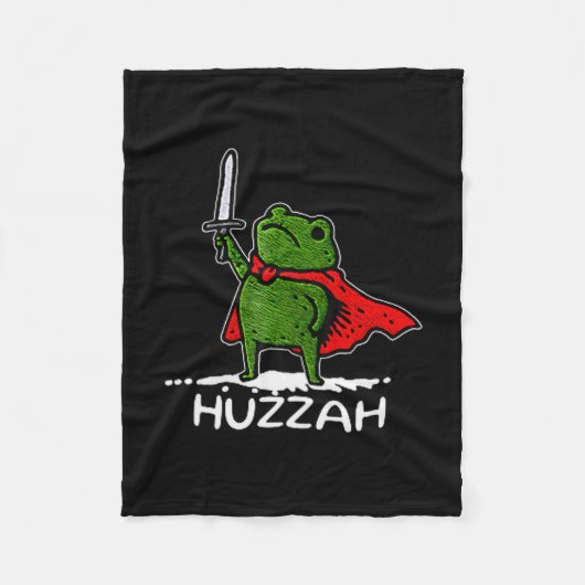 Huzzah Frog Knight Funny Sword Meme Quote  Fleece Deken (Voorkant)
