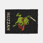 Huzzah Frog Knight Funny Sword Meme Quote Fleece Deken (Voorkant (Horizontaal))