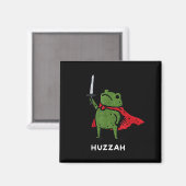 Huzzah Frog Knight Funny Sword Meme Quote  Magneet (Voorkant / Achterkant)
