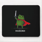 Huzzah Frog Knight Funny Sword Meme Quote Muismat (Voorkant)