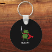 Huzzah Frog Knight Funny Sword Meme Quote  Sleutelhanger (Voorkant)