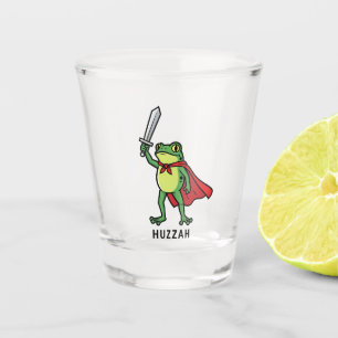 Huzzah Frog Knight Grappig Zwaard Meme Quote Shot Glas