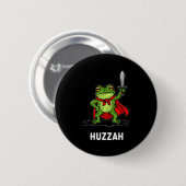 Huzzah Frog Ronde Button 5,7 Cm (Voorkant /achterkant)