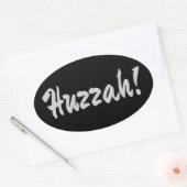 Huzzah, hurrah ovale sticker (Envelop)