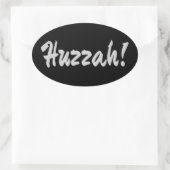 Huzzah, hurrah ovale sticker (Tas)