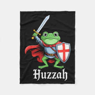 Huzzah Kikker Ridder Grappig Zwaard Meme Citaat Mi Fleece Deken