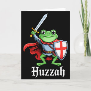 Huzzah Kikker Ridder Grappig Zwaard Meme Citaat Mi Kaart