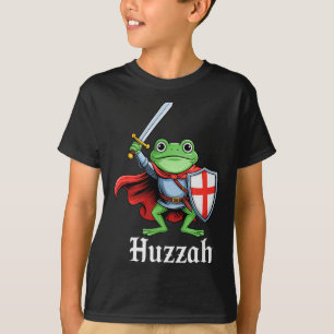 Huzzah Kikker Ridder Grappig Zwaard Meme Citaat Mi T-shirt