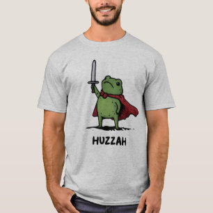 Huzzah Kikker Ridder Grappige Meme Middeleeuwse Am T-shirt