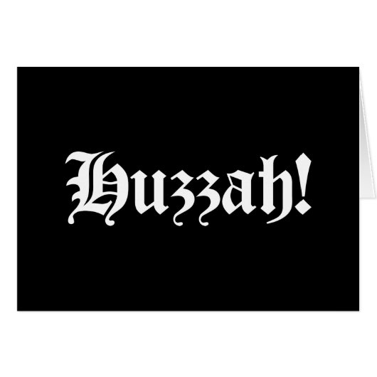 Huzzah! {Medieval Typografie} (Voorkant Horizontaal)