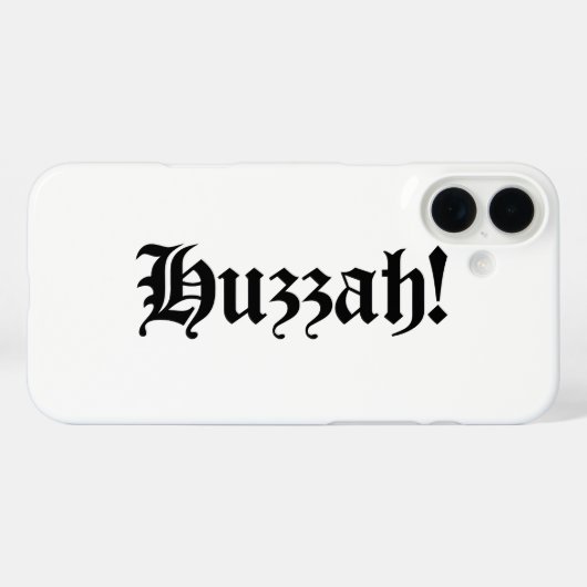 Huzzah! {Medieval Typografie} Case-Mate iPhone Case (Achterkant (horizontaal))