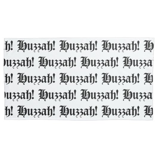 Huzzah! {Medieval Typografie} Kussensloop (Voorkant-Links)