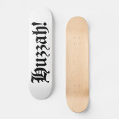 Huzzah! {Medieval Typografie} Skateboard (Voorkant)