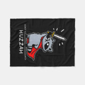 Huzzah Raccoon Knight Funny Sword Meme Quote Fleece Deken (Voorkant (Horizontaal))