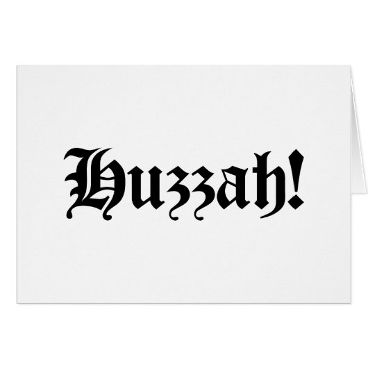Huzzah ! {Typographie médiévale} (Devant horizontal)