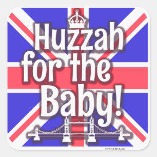 Huzzah voor de Baby! Vierkante Sticker
