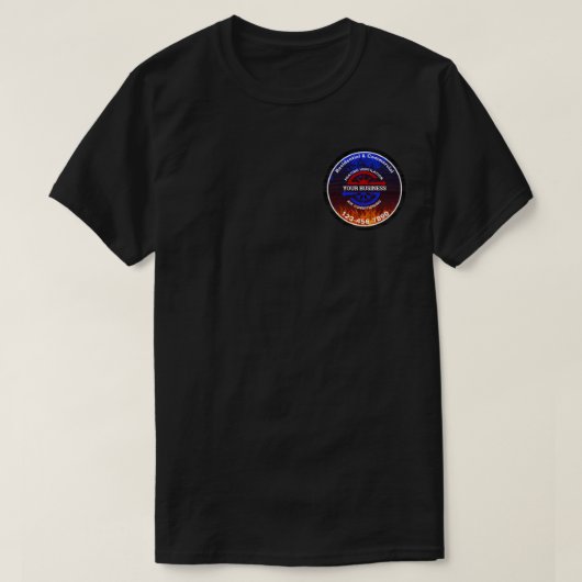 HVAC Heating and Air Dark T-shirt (Design voorkant)