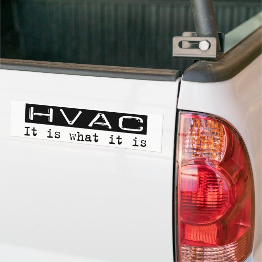 HVAC Het is Bumpersticker (Op Truck)