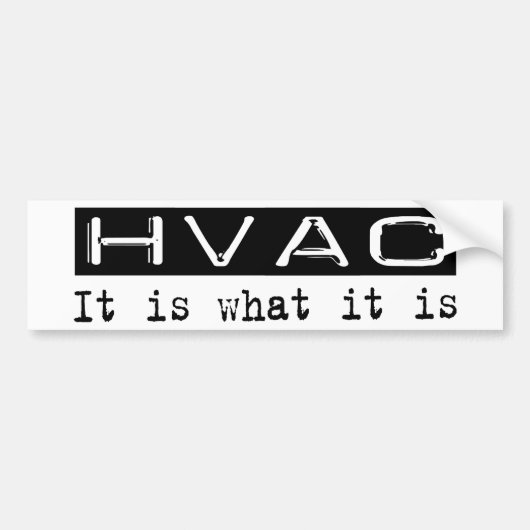 HVAC Het is Bumpersticker (Voorkant)