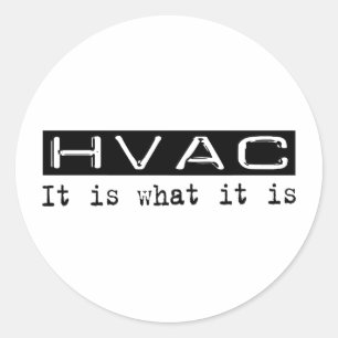 HVAC Het is Ronde Sticker