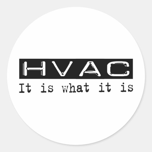 HVAC Het is Ronde Sticker (Voorkant)