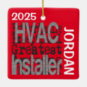 HVAC Installer Extraordinaire CUSTOM Keramisch Ornament (Achterkant)