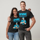 HVAC-man voor verwarming en luchtreparatie: hier i T-shirt (Unisex)
