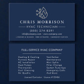 HVAC Navy Blue Silver Visitekaartje