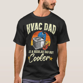 Hvac Papa Maar Koeler Grappige Hvac-Technicus T-shirt
