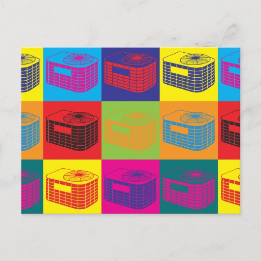 HVAC Pop Art Briefkaart (Voorkant)