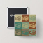 HVAC Pop Art Vierkante Button 5,1 Cm (Voorkant /achterkant)