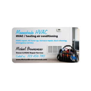 HVAC-reparatie Verwarming Koeling Tech Etiket
