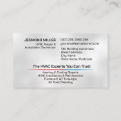 HVAC-services Visitekaartje (Achterkant)